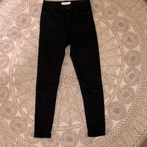 Topshop Jamie High-rise Black Jeans